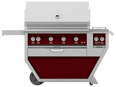 42" Hestan Outdoor Natural Gas Deluxe Grill with Double Side Burner - GMBR42CX2-NG-BG