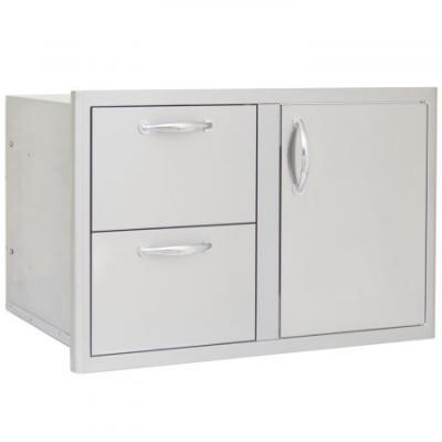 32" Blaze Access Door & Double Drawer Combo - BLZ-DDC-R