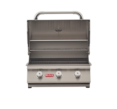 24" Bull Steer 3 Burner Liquid Propane Gas Grill Head in Stainless Steel - 69008