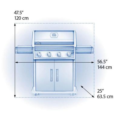 24" Napoleon Rogue Series 525 Gas Grill with 5 Burners - R525NK-1-A