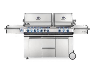 94" Napoleon Prestige PRO 825 Natural Gas Grill with Power Side Burner Infrared Rear & Bottom Burners - PRO825RSBINSS-3